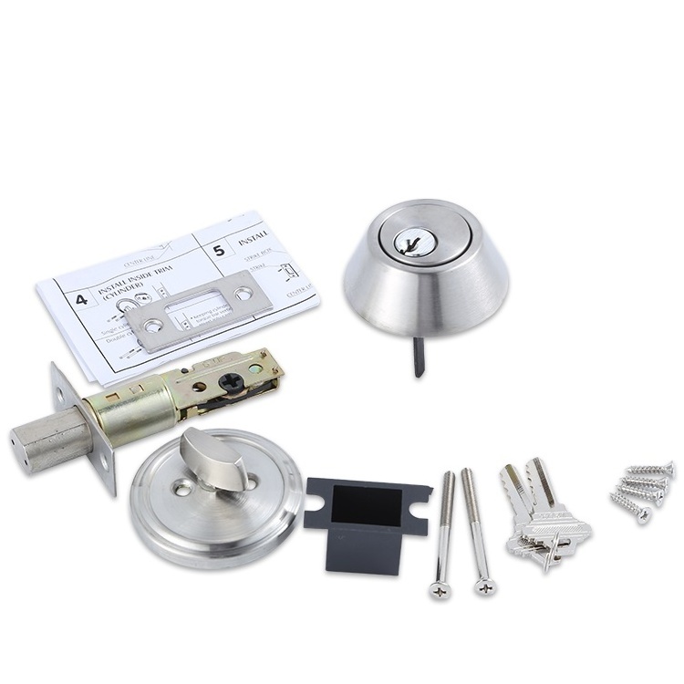 High Security ANSI Grade 3 Door Satin Stainless Steel dead bolt door lock