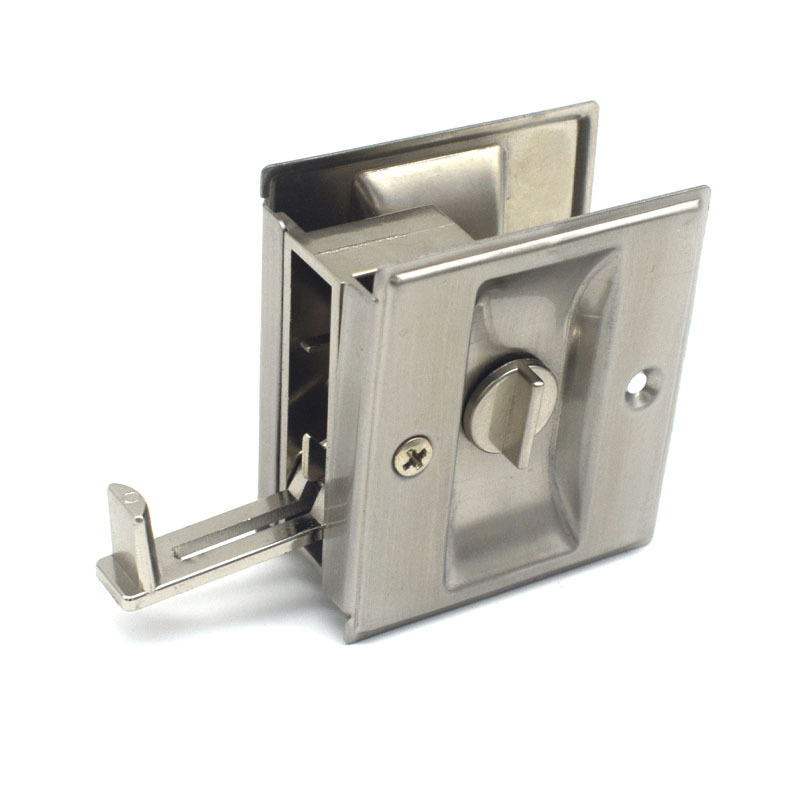 Hidden hook lock factory Concealed Recessed flush Invisible Pull Handle mortise passage pocket door handle lock