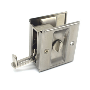 Hidden hook lock factory Concealed Recessed flush Invisible Pull Handle square sliding pocket door safety lock aluminum