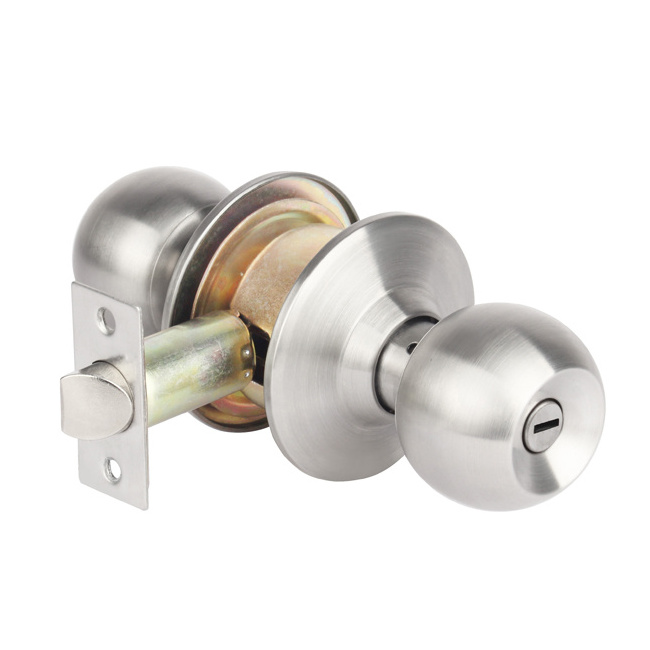 zhongshan Adjustable latch Light-Duty Commercial cylinder Entry door lock round Knob Tubular lever lockset door handle lock