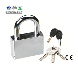 High Quality Chrome Plated Iron 304 stainless steel padlock Casting Padlock europe padlock 60mm