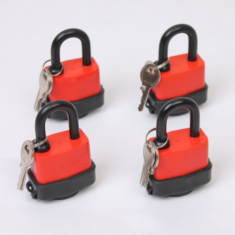 Outside Waterproof Steel Laminated Padlock Safety Hardened Iron Padlock with PVC Cover