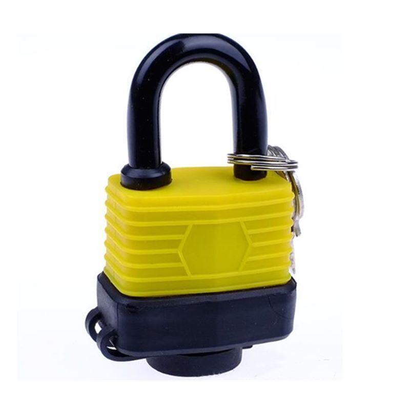 Outside Waterproof Steel Laminated Padlock Safety Hardened Iron Padlock with PVC Cover