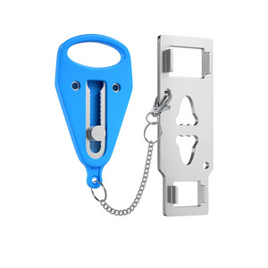 New Portable Security Door Lock Travel Guard Hotel School DIY Privacy PadLock Stopper Home locks with logo