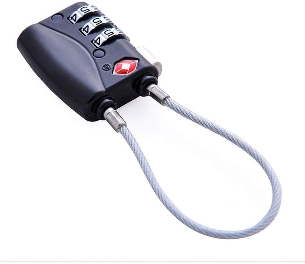 3 Digit Combination padlock Durable flexible TSA Travel Baggage Lock luggage lock tsa cable