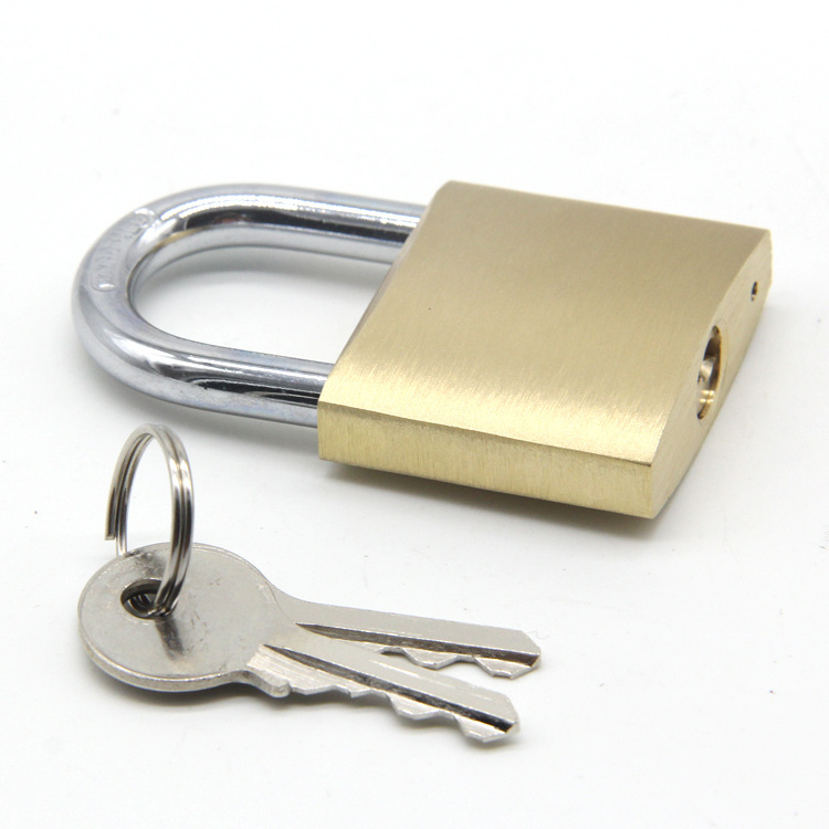 High Quality free Sample pad lock Logo Available Cheap Price Safety 20/25/30/40/50mm Gold Brass copper Padlock