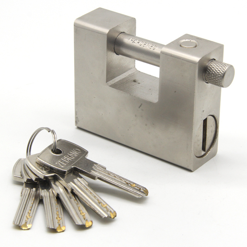 80mm Heavy Duty padlock Solid Steel  Computer Key Rectangle padlock