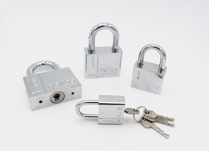 Safty Long Short Shackle Chrome/Nickle Plated padlock Square leaf blade lock vane key padlocks