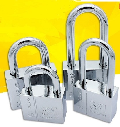 Safty Long Short Shackle Chrome/Nickle Plated padlock Square leaf blade lock vane key padlocks