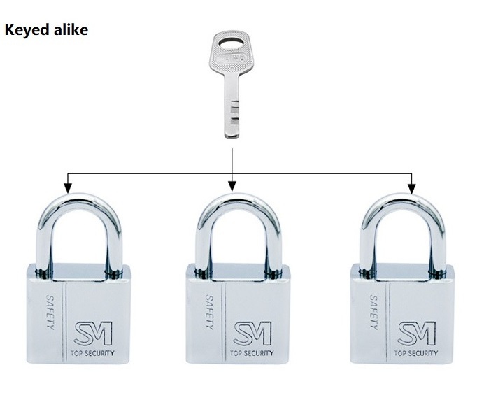 Safty Long Short Shackle Chrome/Nickle Plated padlock Square leaf blade lock vane key padlocks