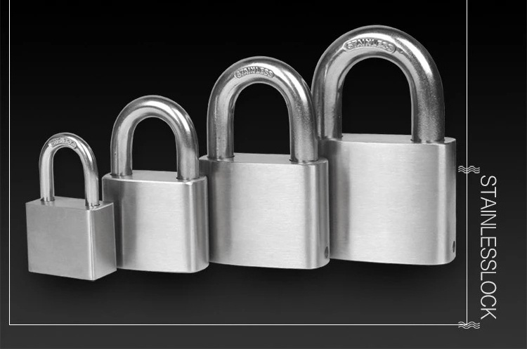 High Quality  Waterproof  30/40/50/60mm Stainless Steel pad lock Safety Padlock