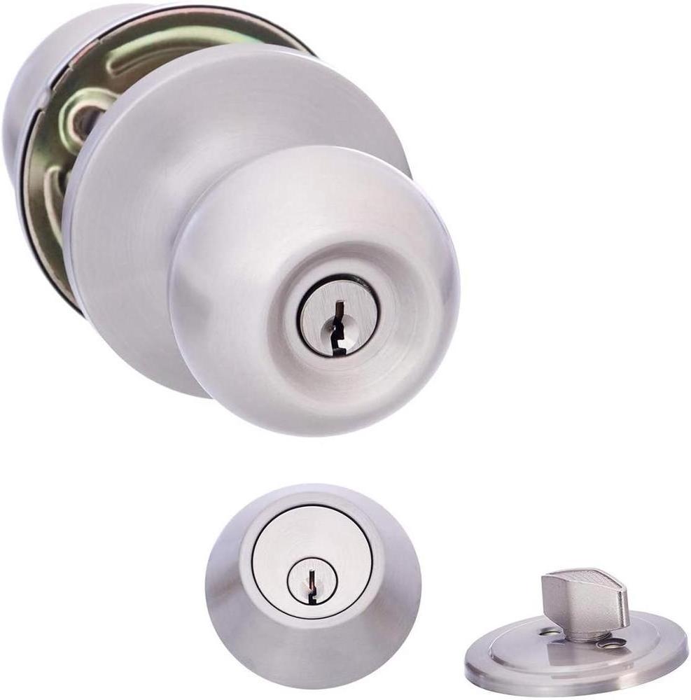 Stainless Steel  Brass Polished Combination Lock Double Security Entry Knob  Deadbolt  Door Lock