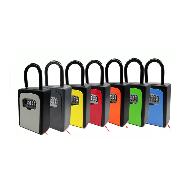 Custom 4 Digital lock box Colorful Wall Mount Key Safe lock box combination Storage key Lock Box