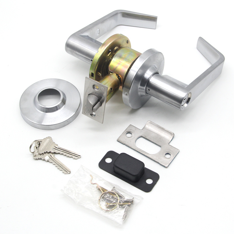 American High End stainless steel Privacy Commercial Lever Set Grade 2 lever Door Handle Lock