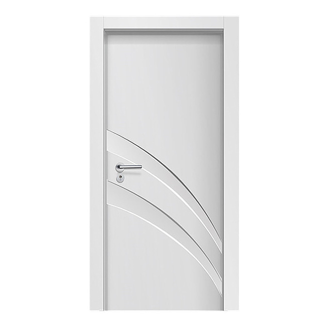 China Factory Outlet Wood Plastic Composite WPC Polymer Interior Door and Door Frame Set