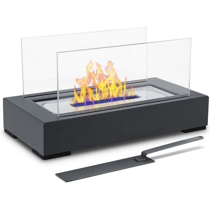 Ventless metal bio-ethanol table glass ethanol fireplace indoor fireplace Tabletop Desk Table Top Ethanol Fireplace