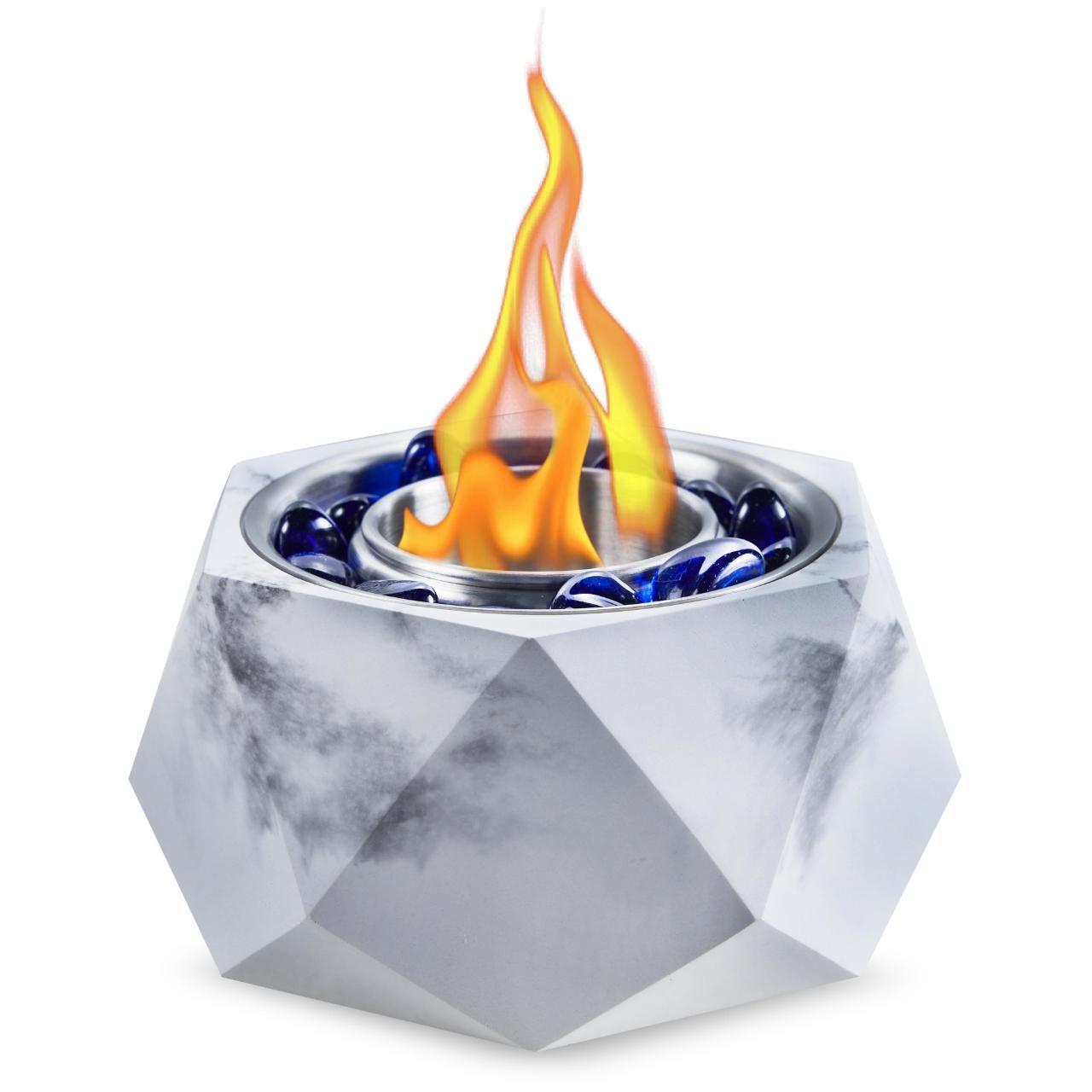 Hexagonal shape table top firepits Mini Portable Bioethanol cement Tabletop Fireplaces outdoor heater Table Fire Pit