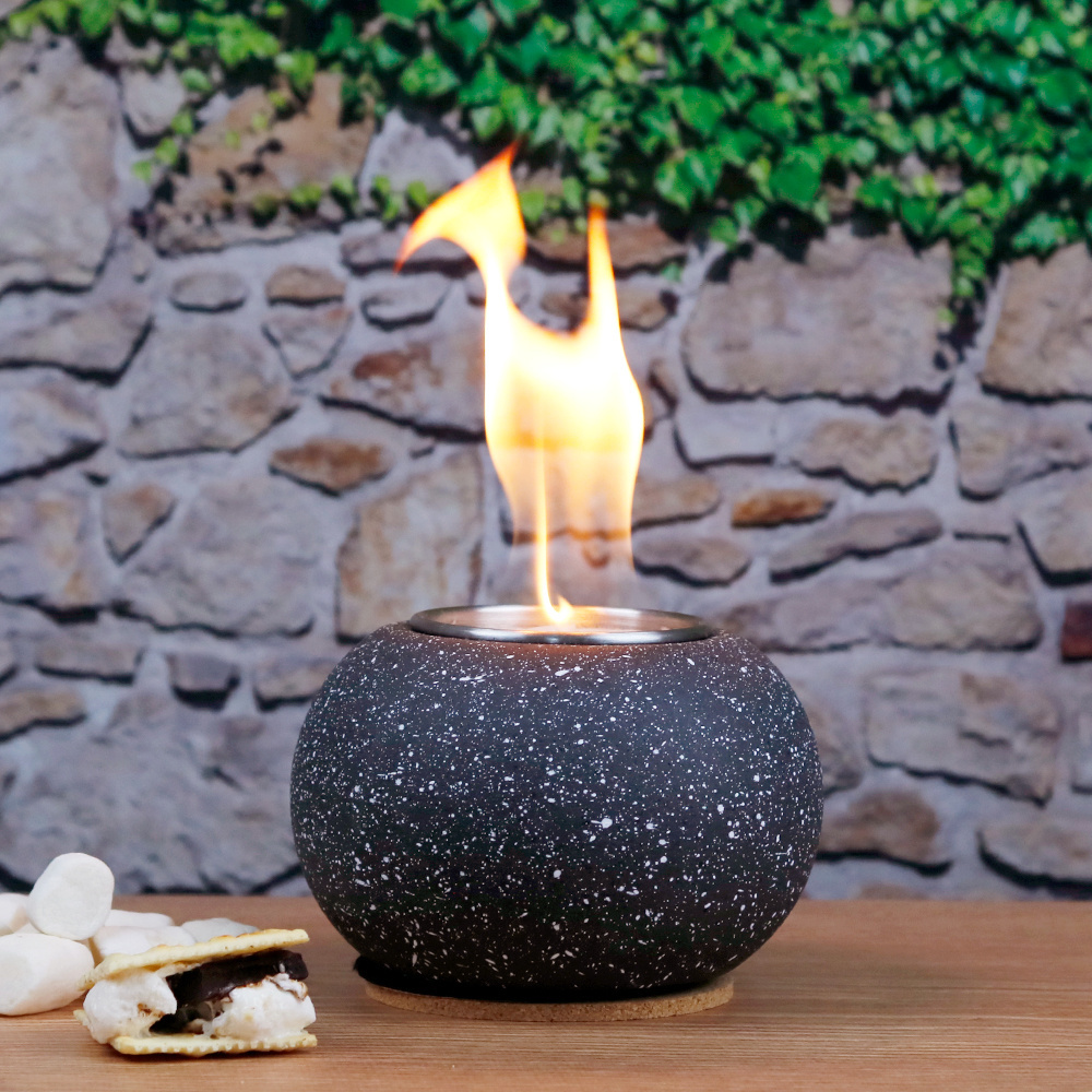 Portable Sphere Mini fireplace Concrete Fire Pit outdoor fireplace patio heater Bio Ethanol Tabletop Fire Pit Bowl