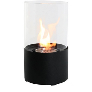 SUNBOW high quality Mini table top bio ethanol fireplace black painted Round Tabletop Fireplace bio ethanol fireplace fire pit