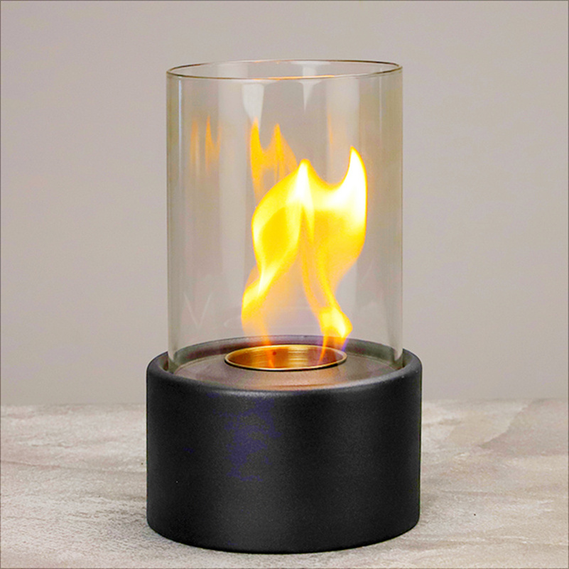 Hot sale New Design fireplace Stainless Steel Indoor Fire Place round bio ethanol Portable Smokeless Tabletop  Fire Pit