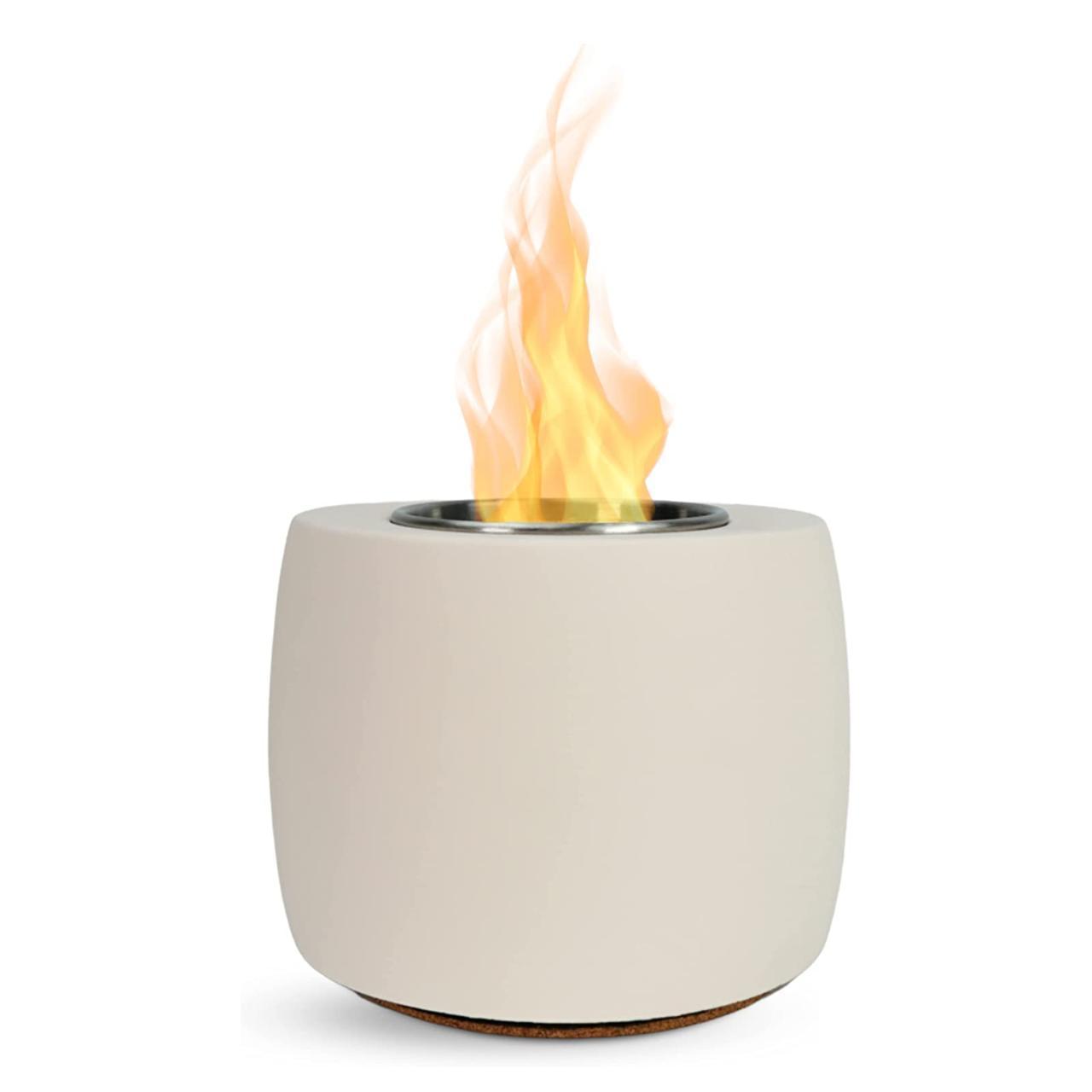 Portable Mini round Concrete Fire Pit Smokeless Indoor fire pit Ethanol table Fireplace Outdoor Table Top Fire Pit