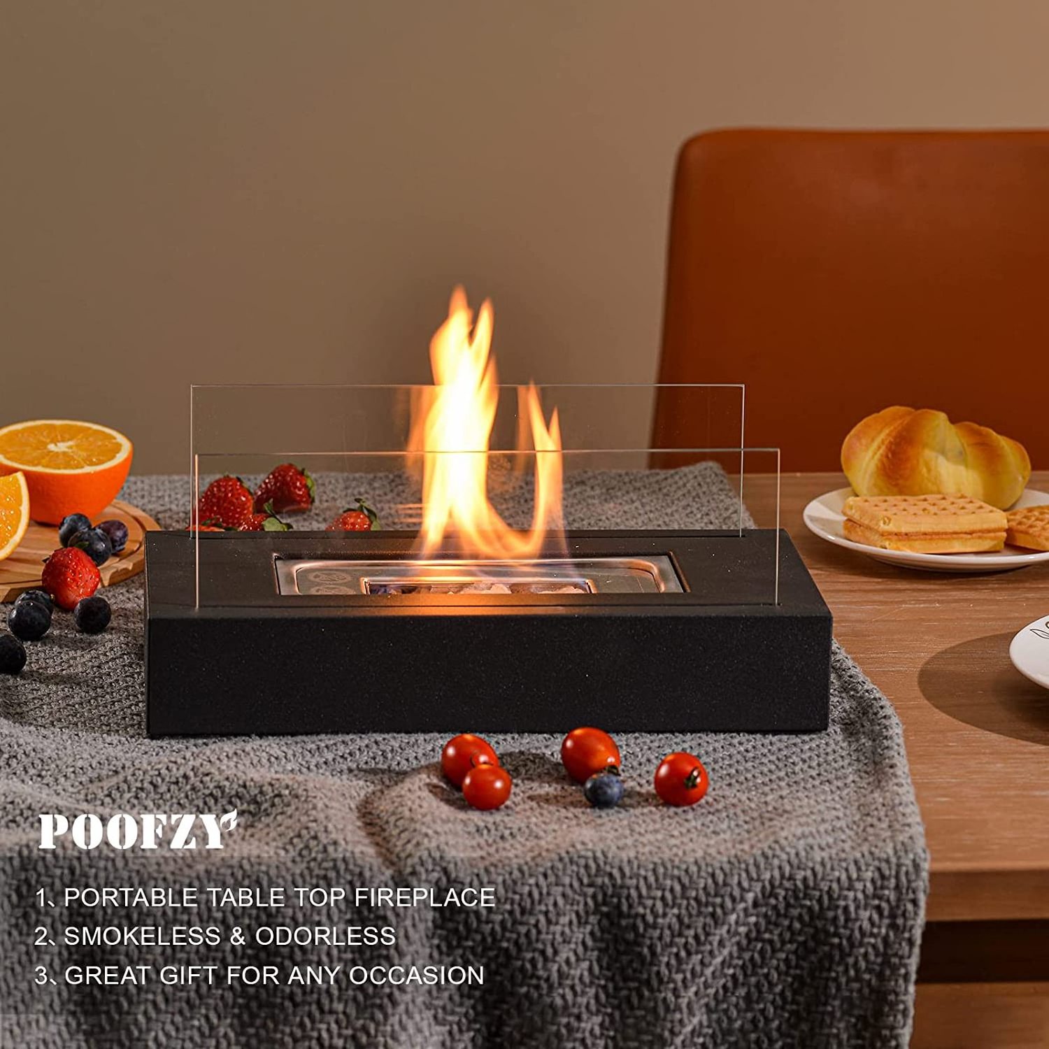 indoor fire pits bioethanol chimeneas tabletop freestanding table glass modern design fireplace ethanol tabletop fireplace