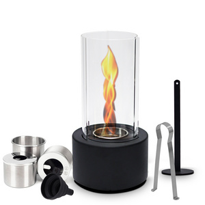 Tornado Modern Design Freestanding Tabletop Glass Fire Pit Portable Ethanol Fireplace Patio Heater