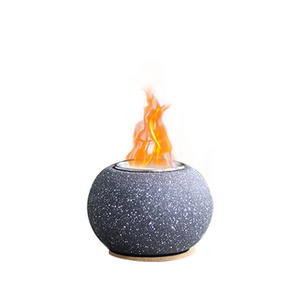 Portable Sphere Mini fireplace Concrete Fire Pit outdoor fireplace patio heater Bio Ethanol Tabletop Fire Pit Bowl