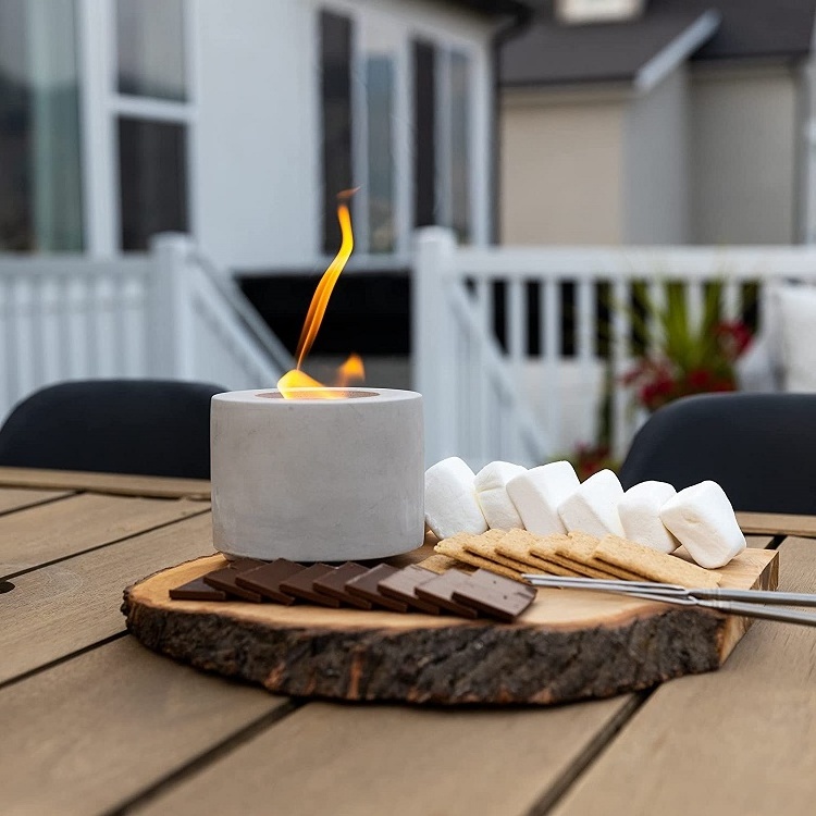 high quality garden bioethanol fuel fireplaces concrete tabletop fire pit mini firepit bbq grill indoor outdoor fire pit