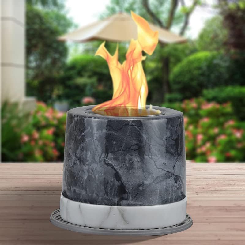 Natural Marble Portable Ethanol Fire Pit Tabletop Fire Pit Bowl fireplace brazier Indoor Smokeless Tabletop marble firepit