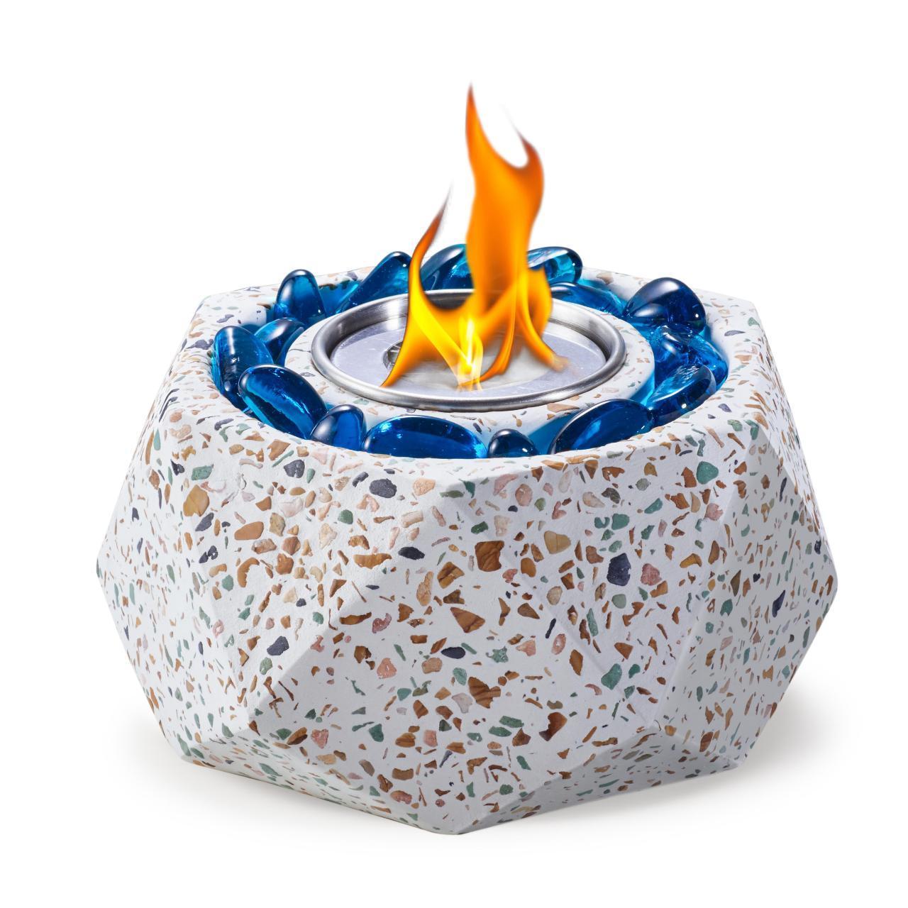 Hexagonal shape table top firepits Mini Portable Bioethanol cement Tabletop Fireplaces outdoor heater Table Fire Pit