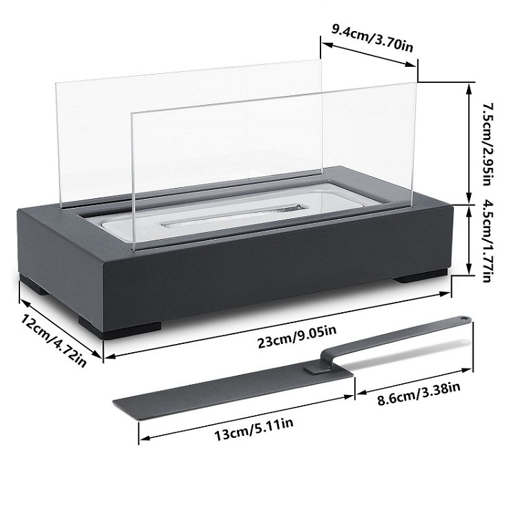 SUNBOW factory Parties Events Portable Tabletop Fireplace Clean Burning Rectangular Tabletop Fire Bowl Pit Tischkamin Tischfeuer