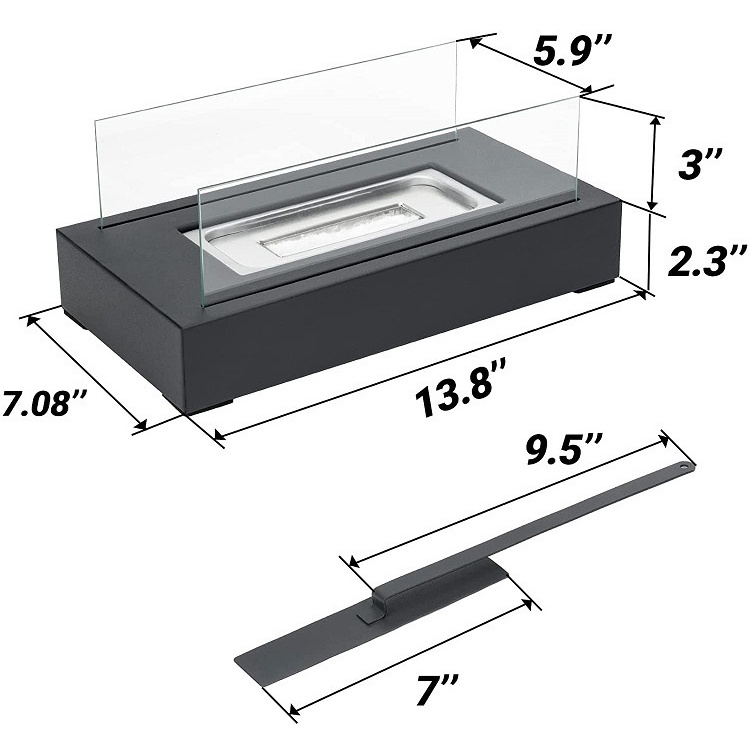 Rectangle table top Fireplace ethanol Fire bowl indoor bioethanol fireplace outdoor patio heaters propane portable Fire Pit