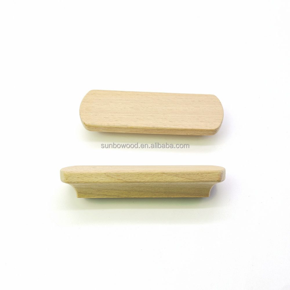 Wholesale Solid Wood Handle Knobs  Use For   Furniture Drawer  handle Cabinet Door Pull Handles Customize