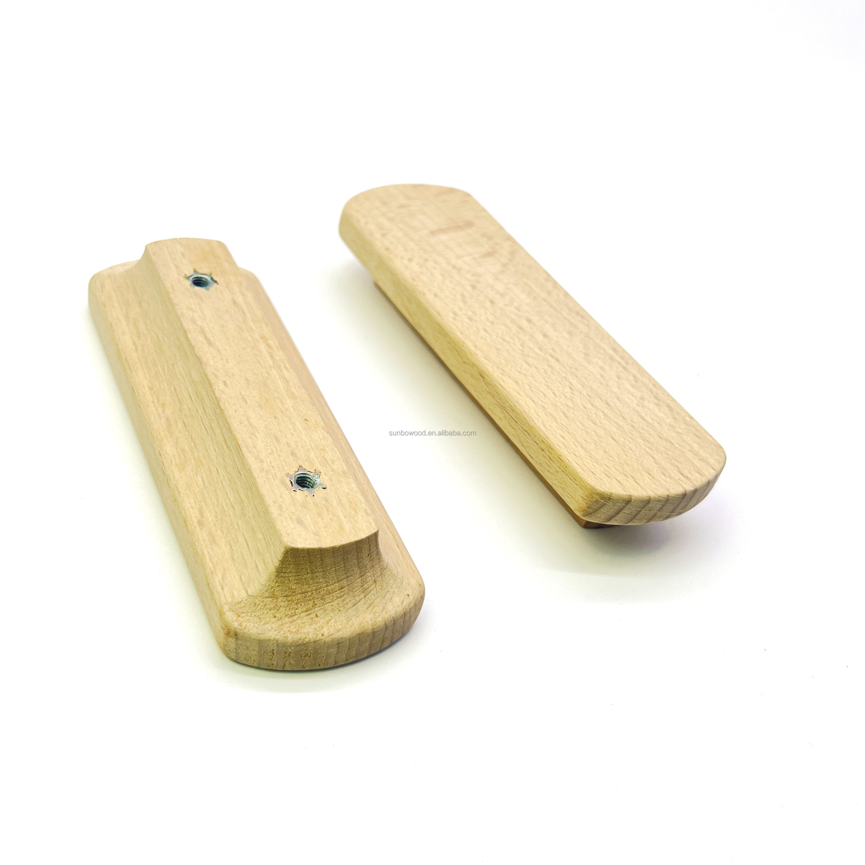 Wholesale Solid Wood Handle Knobs  Use For   Furniture Drawer  handle Cabinet Door Pull Handles Customize