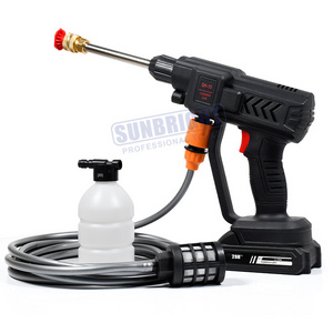 Portable High Pressure 21V Lithium Electric Battery Rechargeable Car Wash Cordless Pressure Washer Gun