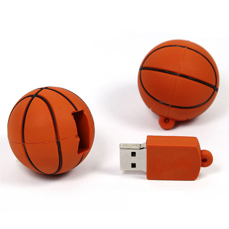 Basketball cl usb stick 3.0 2.0 3D Cartoon Flash Memory Wholesale Ball PVC Pendrive 64Gb 32gb flashdisk memorias Usb Flash Drive