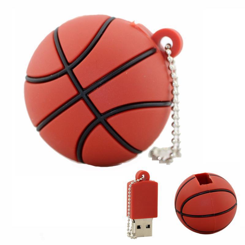 Basketball cl usb stick 3.0 2.0 3D Cartoon Flash Memory Wholesale Ball PVC Pendrive 64Gb 32gb flashdisk memorias Usb Flash Drive