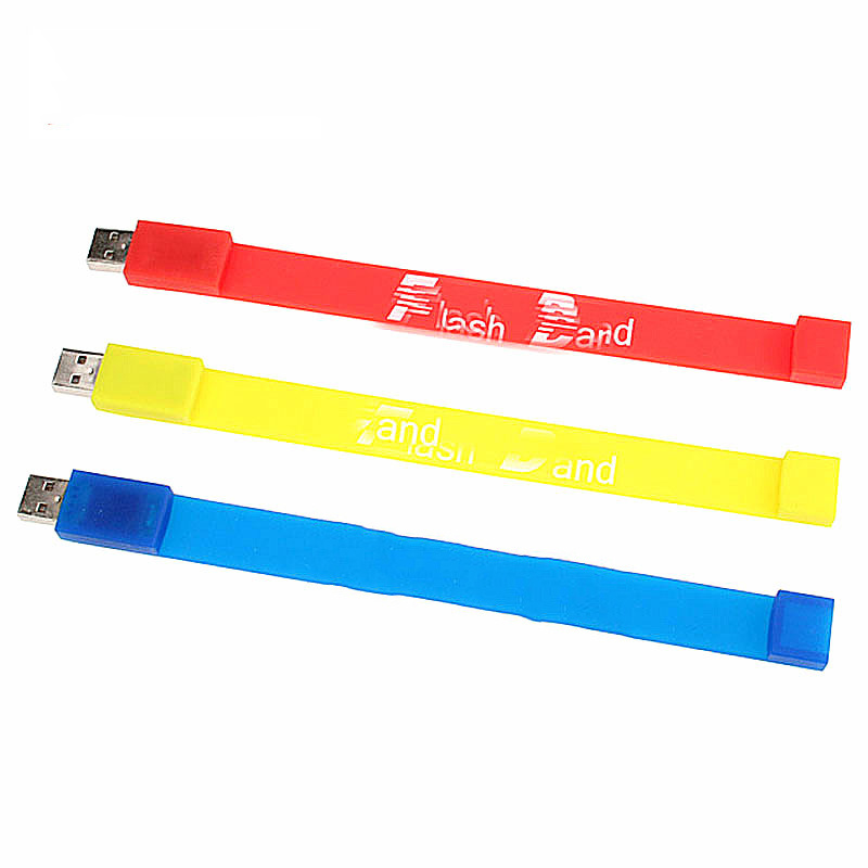 Custom logo 4gb 8gb 16gb Silicone Bracelet Wrist Band USB Flash Drive USB 2.0 Flash Stick Pen Drive