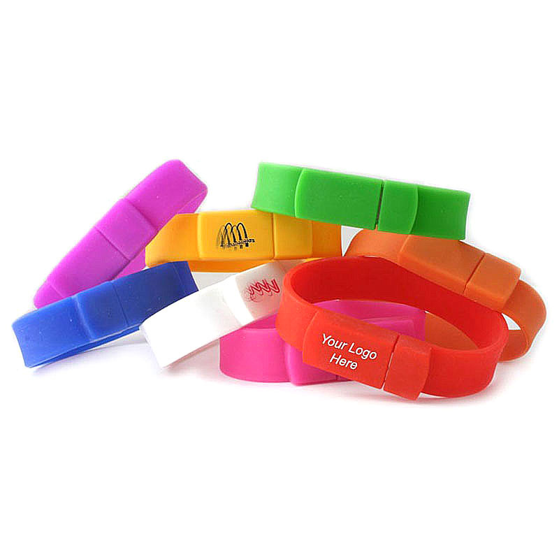 Custom logo 4gb 8gb 16gb Silicone Bracelet Wrist Band USB Flash Drive USB 2.0 Flash Stick Pen Drive