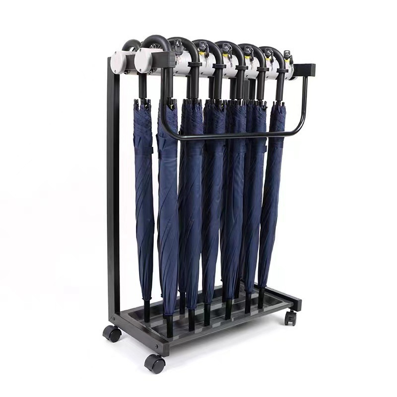 Custom Logo Commercial 24 Lock Storage Rack Umbrella Stand For Office Hotel Lobby