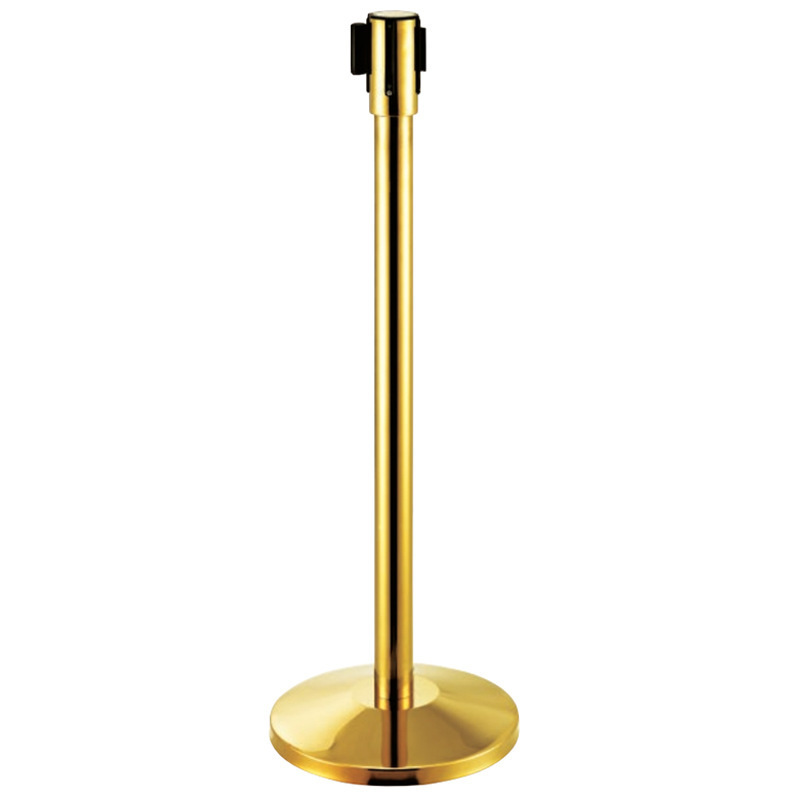 Hotel Queue Barrier Post Stanchion Base Retractable Belt Railing Stand Stainless Steel Traffic Guardrail Railing Stand