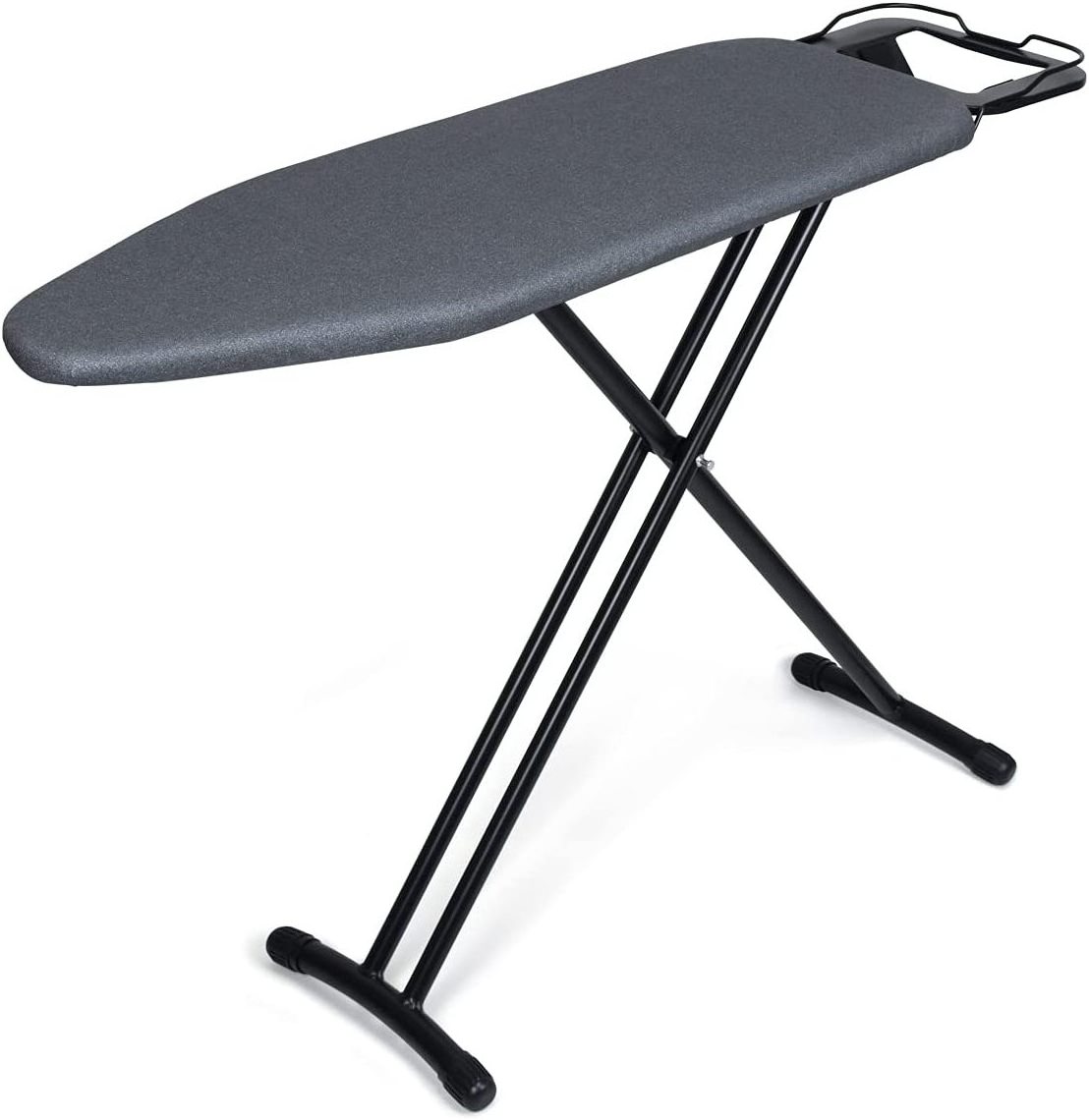 Hotel Supply Heavy Duty Black Metal Thickened Folding Ironing Board with Heat Resistant Cover