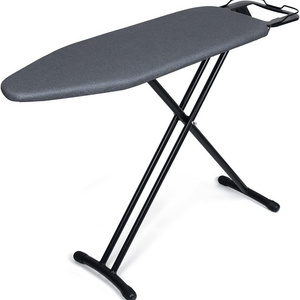 Hotel Supply Heavy Duty Black Metal Thickened Folding Ironing Board with Heat Resistant Cover