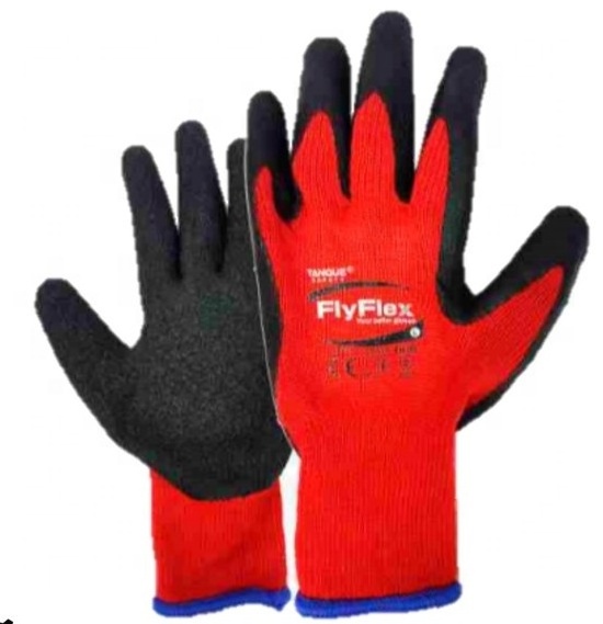 Suncend FLYFLEX  polycotton Latex glove  support and elasticolatex cotton work gloves