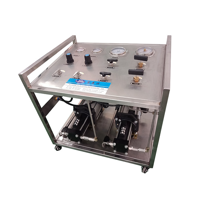 High Pressure Pneumatic Pressure Test Bench Oxygen Gas Booster System