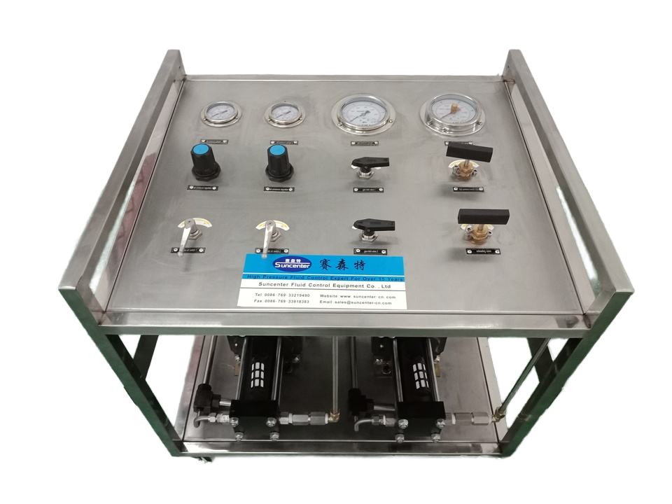 High Pressure Pneumatic Pressure Test Bench Oxygen Gas Booster System