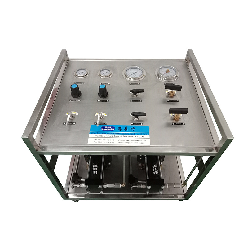 High Pressure Pneumatic Pressure Test Bench Oxygen Gas Booster System