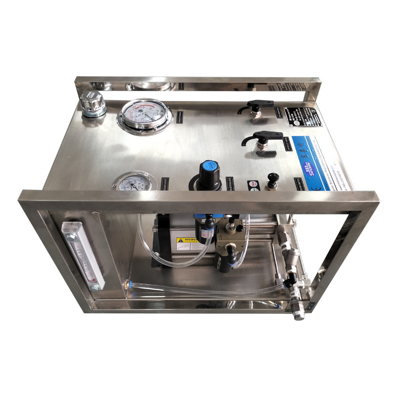 High Pressure Automatic Air Driven Hydraulic Test Pump Liquid Booster System