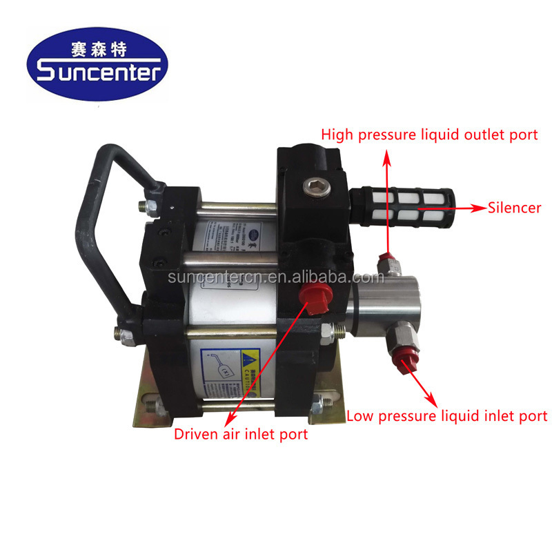 Suncenter 100 psi-90000 psi high pressure air driven liquid pump